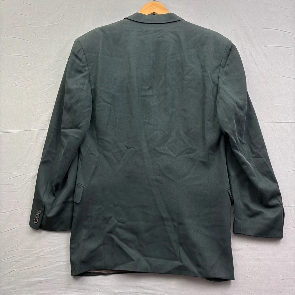 Vintage Kappers New York Double Breasted Blazer Dark Green Wool Made in Germany